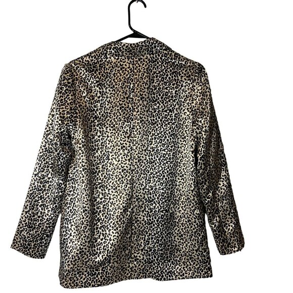 Nine West Leopard print Blazer women’s size small black/gold - Picture 10 of 13